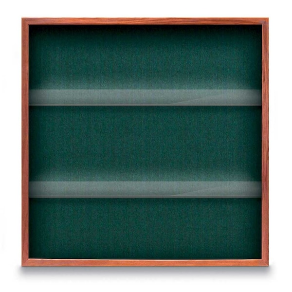 Outdoor Enclosed Combo Board, 48"x36", Satin Frame/Grey & Surf